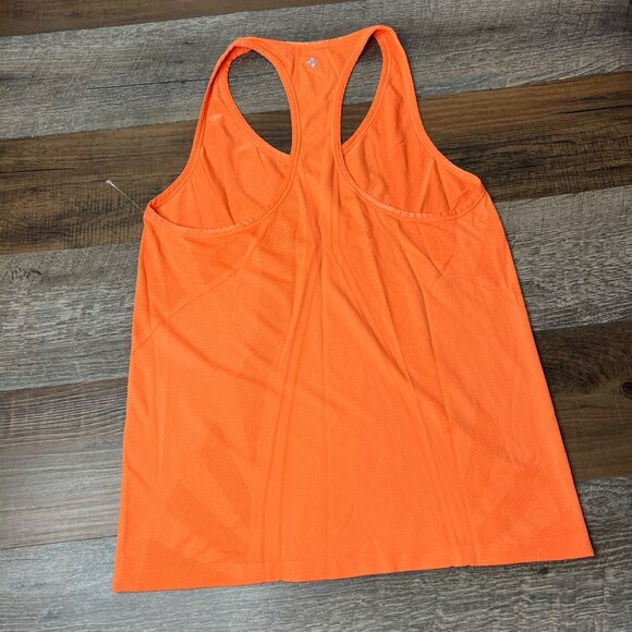 Nux Womens Lightweight‎ Racerback Tank Size M Orange Longline Logo NEW - Picture 5 of 6